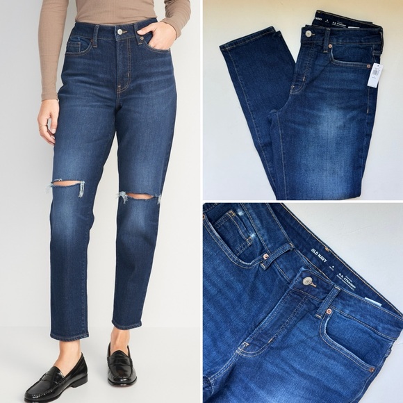 Old Navy High Rise O.G. Straight Jeans in Adley Wash - Picture 1 of 10